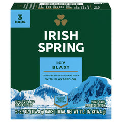Irish Spring Icy Blast: barra de jabón en empaque, sensación de frescura