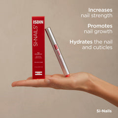 ISDIN Si-Nails nail closeup highlights smooth texture and improved resilience.