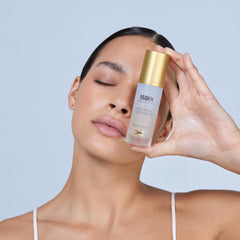 Serum drop from Isdinceutics Hyaluronic Concentrate showing gel-like texture