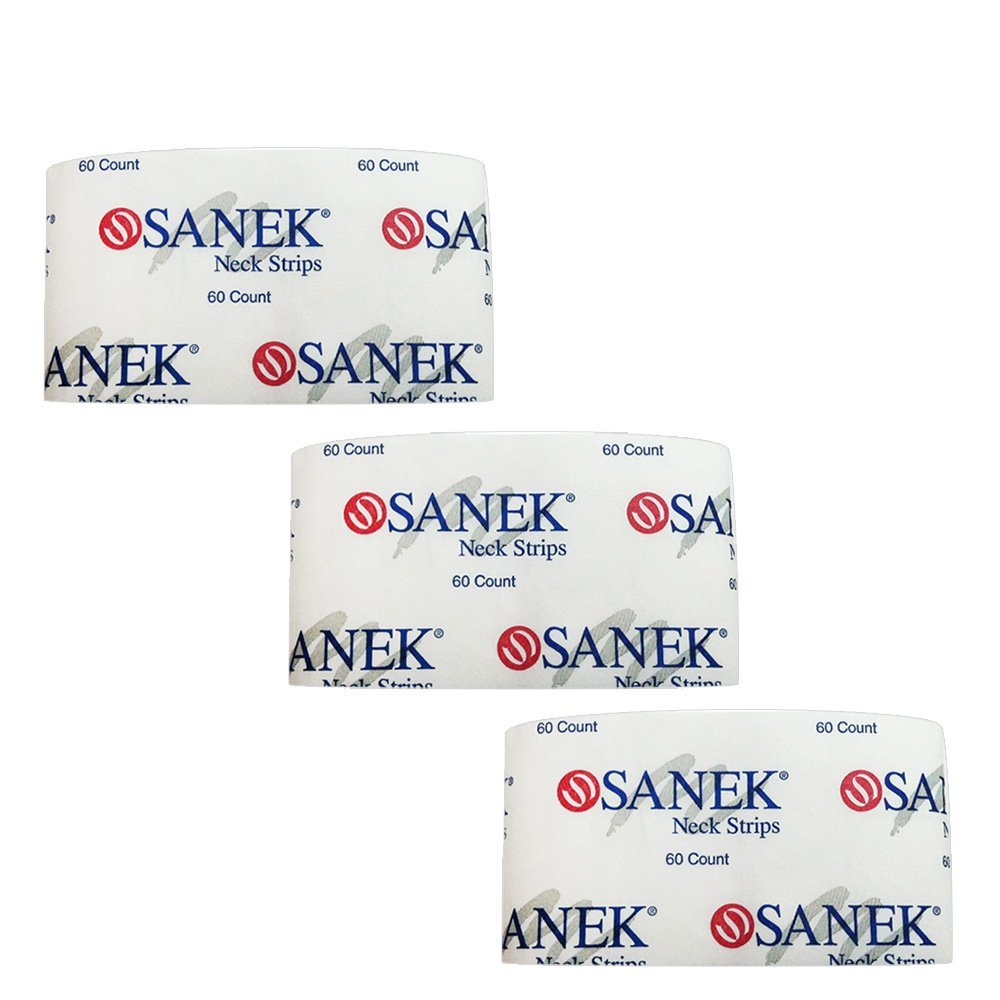 Isdream SANEK neck strips, soft absorbent tissue catching loose hair for a clean neck area.