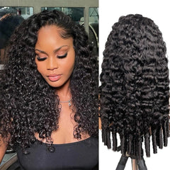 ISEE half wig human hair Burmese curly 24 inch for daily wear