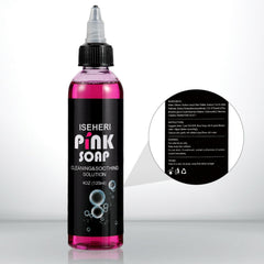iseheri Jabón Rosa para la preparación de piel antes de tatuajes.