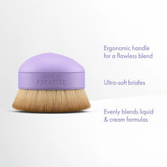 Isle of Paradise Shape and Glow brush palm-sized design aids precise blending