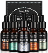 ISNER MILE sandalwood beard oil bottle pour highlighting daily grooming for a softer beard