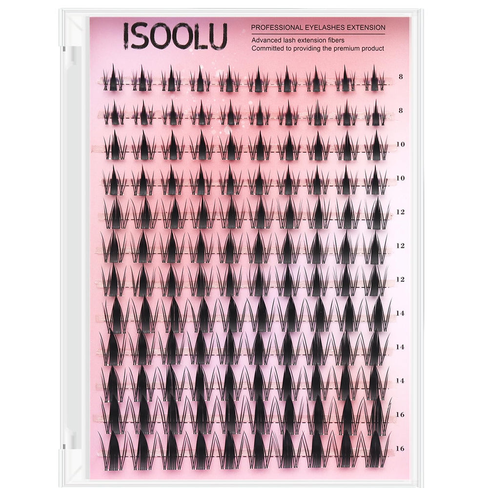 ISOOLU Lash Clusters Manga Curl for dramatic volume and easy cluster application.