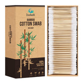 Isshah bamboo cotton swabs in a 500-pack box for plastic-free everyday care