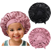 Bonete satinado Isshin Beauty para niñas, dos piezas, protección suave.