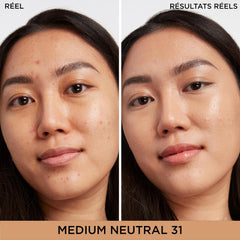 Built-in dual applicator with doe-foot tip and integrated brush for precise blending on skin.