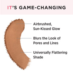 IT Cosmetics Bye Bye Pores Universal Shade blended on diverse skin tones.