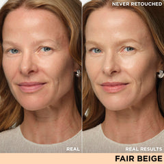 Close-up of CC+ Nude Glow pump-action showing easy, mess-free application.