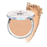 IT Cosmetics CC+ Airbrush Powder veil blurs pores for smoother skin.