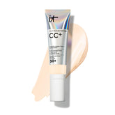 IT Cosmetics CC+ Cream bottle in Fair Ivory with SPF 50+ for hydration and protection.
