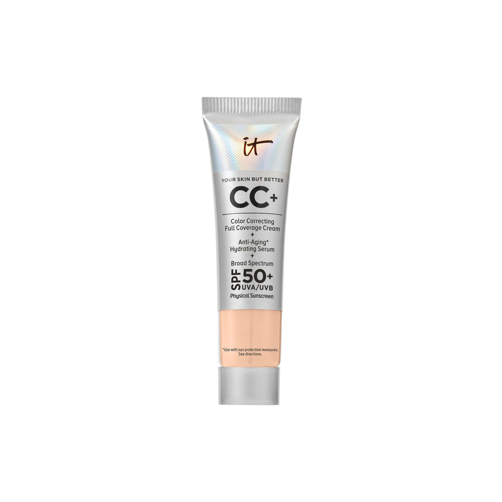 It Cosmetics CC+ Travel en botella, acabado natural y protección SPF 50+ para piel saludable