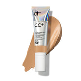 IT Cosmetics CC+ Cream Tan Warm bottle front with SPF 50+ protection