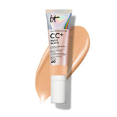 IT Cosmetics CC+ Nude Glow Medium Tan bottle showing SPF 40 and radiant finish.