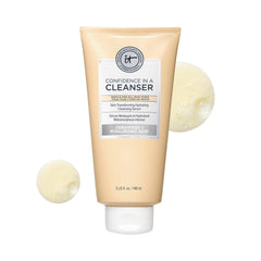 IT Cosmetics Confidence in a Cleanser bottle-front view highlighting hydration benefits