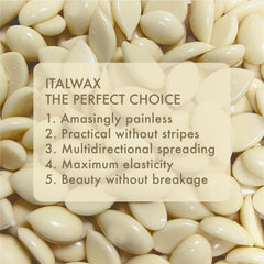 Italwax beads used on armpits for smooth results.