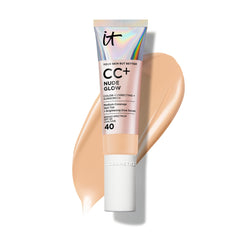 IT Cosmetics CC+ Nude Glow bottle with pump for easy application and SPF 40