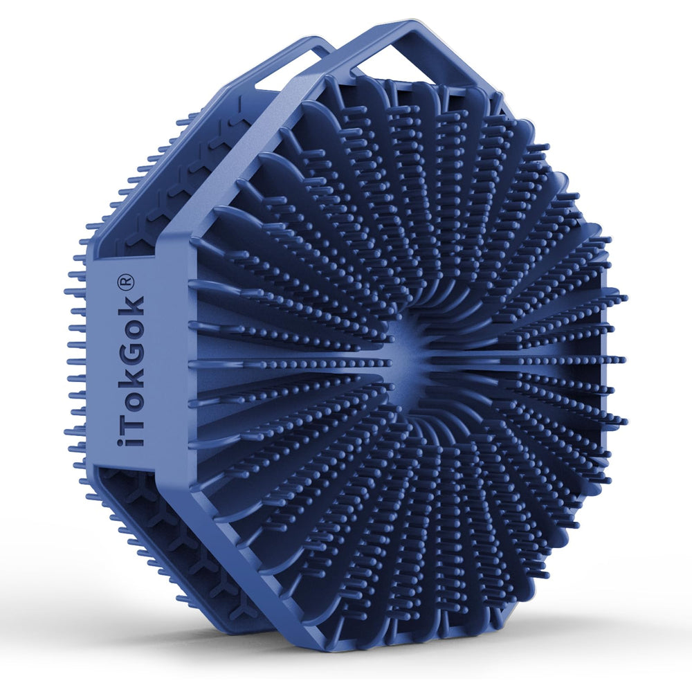 iTOKGOK brocha corporal dos caras para exfoliar y limpiar la piel.