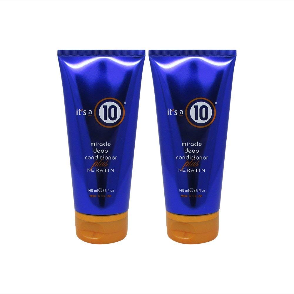 Its 10 Haircare Miracle Deep Conditioner Plus Keratin bottle for smoothness and detangling