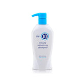 It's a 10 Haircare champú voluminizante, botella-vertida, para ver el producto en acción y ganar cuerpo.