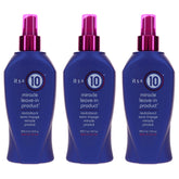 It's a 10 Miracle Leave-In bottle front for shine and smooth hair.