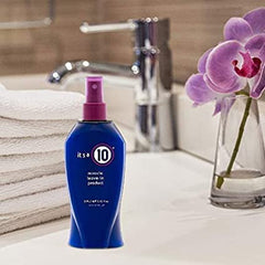 It's a 10 Miracle Leave-In damp hair application helps detangle and smooth.