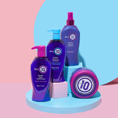 It's a 10 Haircare Miracle Moisture Shampoo creamy lather adds body and softness.