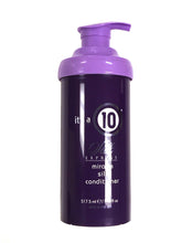 It's a 10 Haircare Silk Express Miracle Silk Conditioner bottle promotes intense hydration for all hair types.