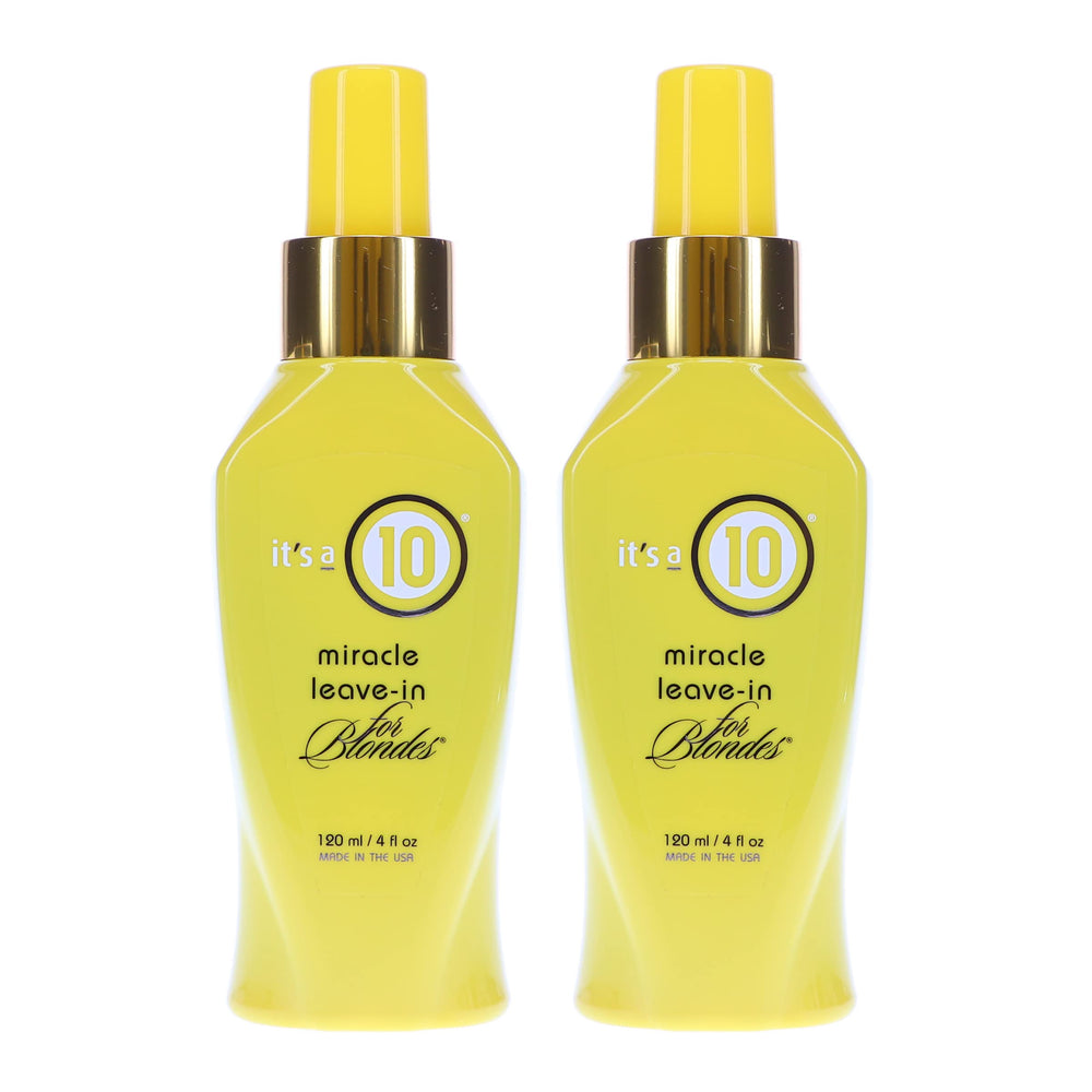 Its A 10 Miracle Leave-In for Blondes bottle front view, neutralizes brassiness and adds shine
