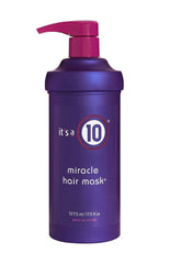 It's a 10 Miracle Hair Mask bottle close-up for creamy hydration and color vibrancy.