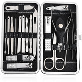 IUFQOZG 19-in-1 manicure set case demonstrates compact travel-ready design.