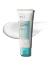 IUNIK Beta-Glucan crema hidratante muestra empaque, promueve hidratación suave para piel sensible