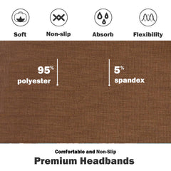 IVARYSS headbands size 4x9 inches fit most heads