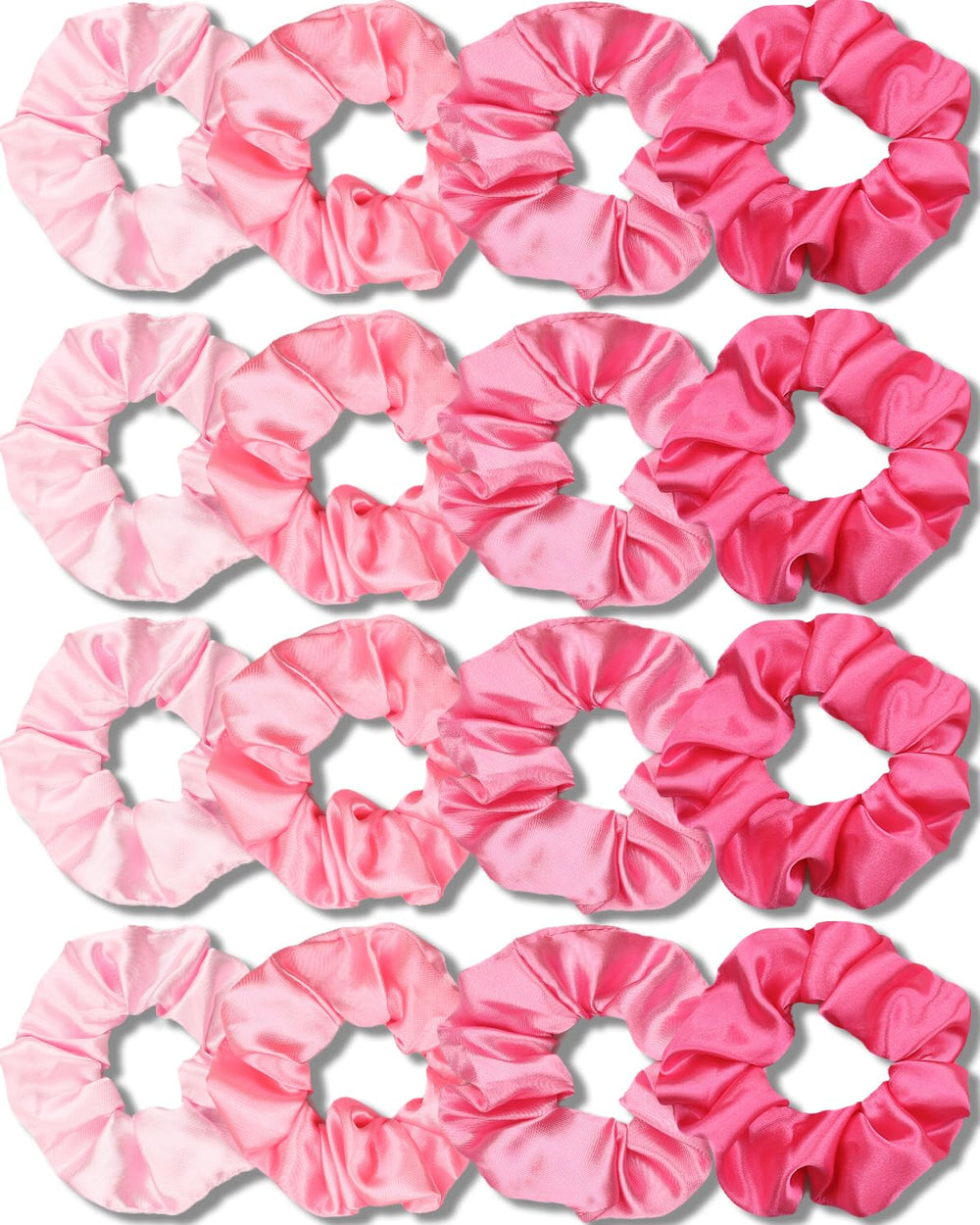 IVARYSS coleteros satinados en tonos rosados, conjunto de 16 para uso diario y estilo.