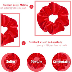 IVARYSS velvet scrunchie elastic detail shows stretch for gentle daily use.
