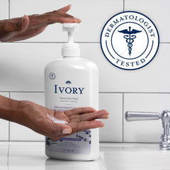 Ivory Body Wash ingredients-14 close-up, simple formula for sensitive skin.