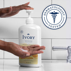 Ivory Body Wash soft foam texture for gentle lather.