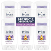 Ivory lavender deodorant front view; aluminum-free freshness for daily comfort.