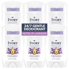 Ivory lavender deodorant front view; aluminum-free freshness for daily comfort.