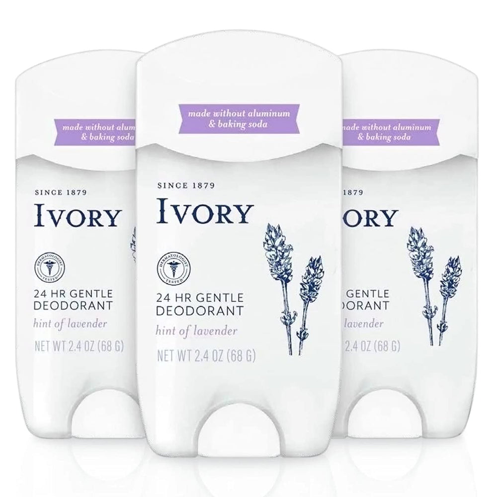 Ivory desodorante lavanda: protección 24 horas y aroma suave para uso diario.