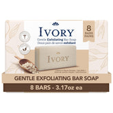 Ivory Exfoliating Bar with apricot seeds offers gentle daily scrubbing.