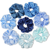 Ivyu satin scrunchies provide a secure big-pony-tail hold for thick hair with gentle grip.