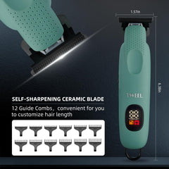 IWEEL trimmer LCD display shows battery level