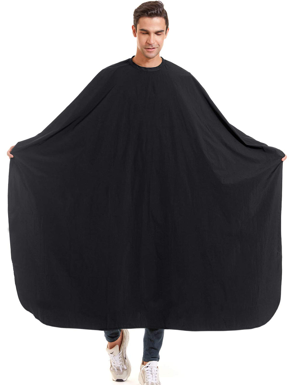 Izzycka nylon barber cape with waterproof fabric for comfortable haircuts