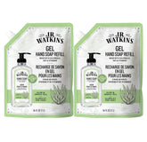 J.R. Watkins gel de manos relleno, dos-pack 34 oz, limpieza suave.