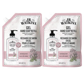 J.R. Watkins relleno de gel para manos Rosewater con aroma suave.