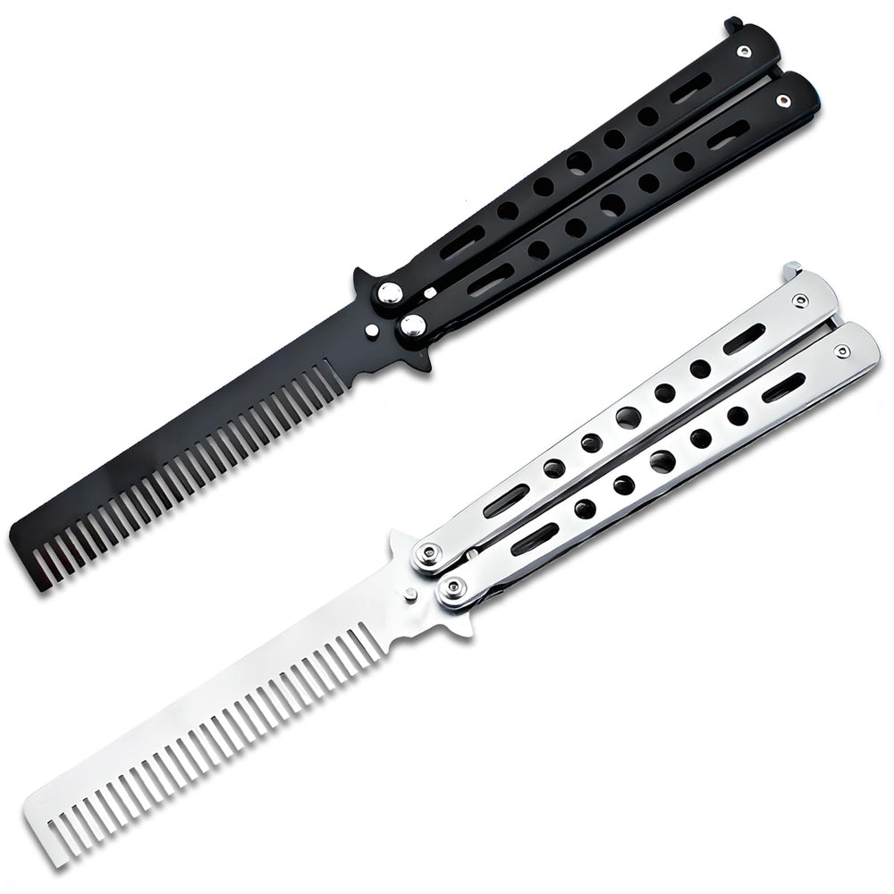 Jaasuee folding comb black compact for on-the-go hair touch-ups