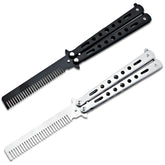 Jaasuee folding comb black compact for on-the-go hair touch-ups