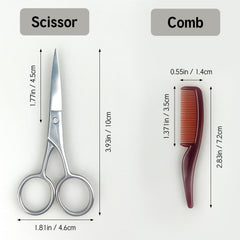 Jaasuee mustache comb helps align and tidy whiskers for a sharper facial hair line.